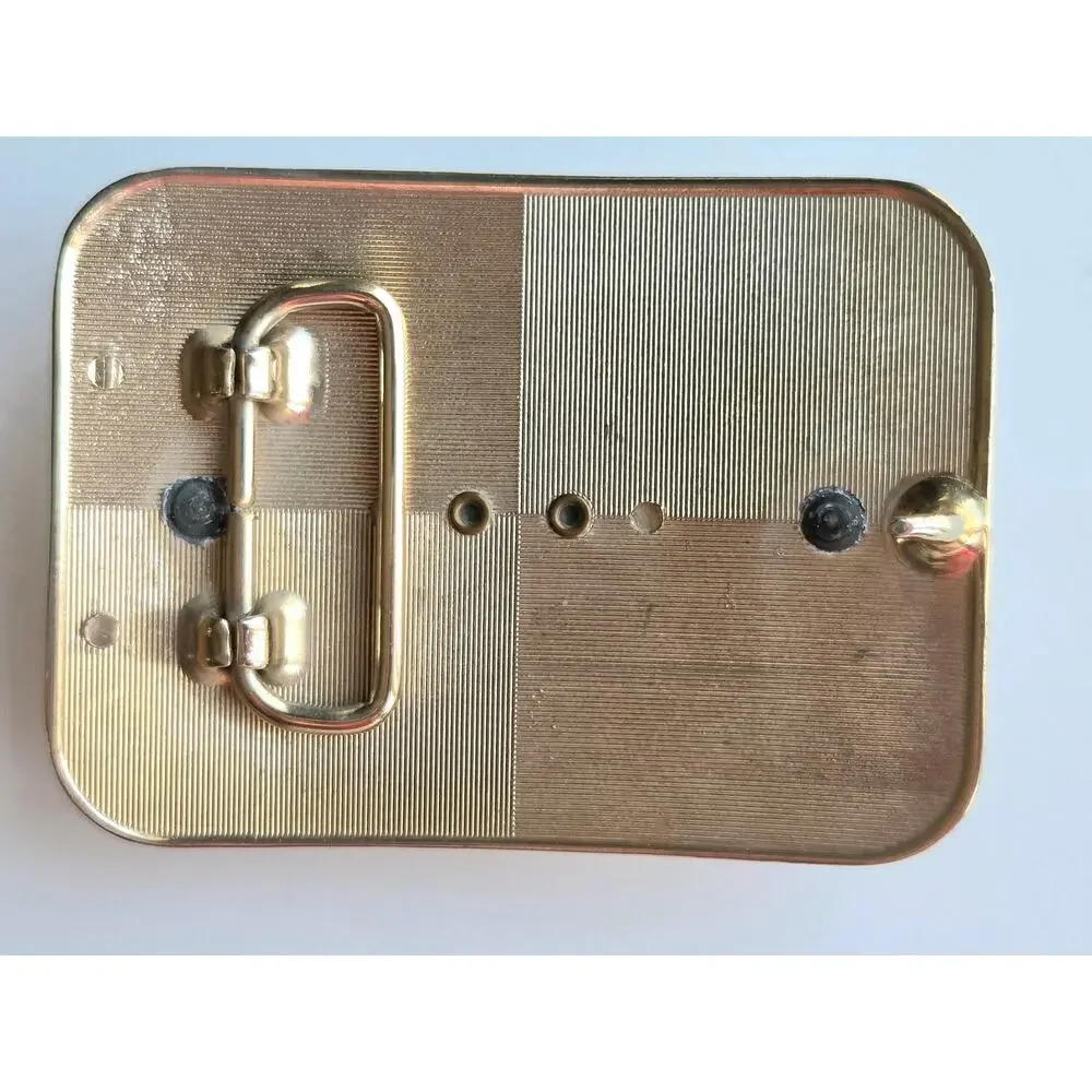 VFW Texas Belt Buckle Brass Gold Tone Veterans of Foreign Wars
